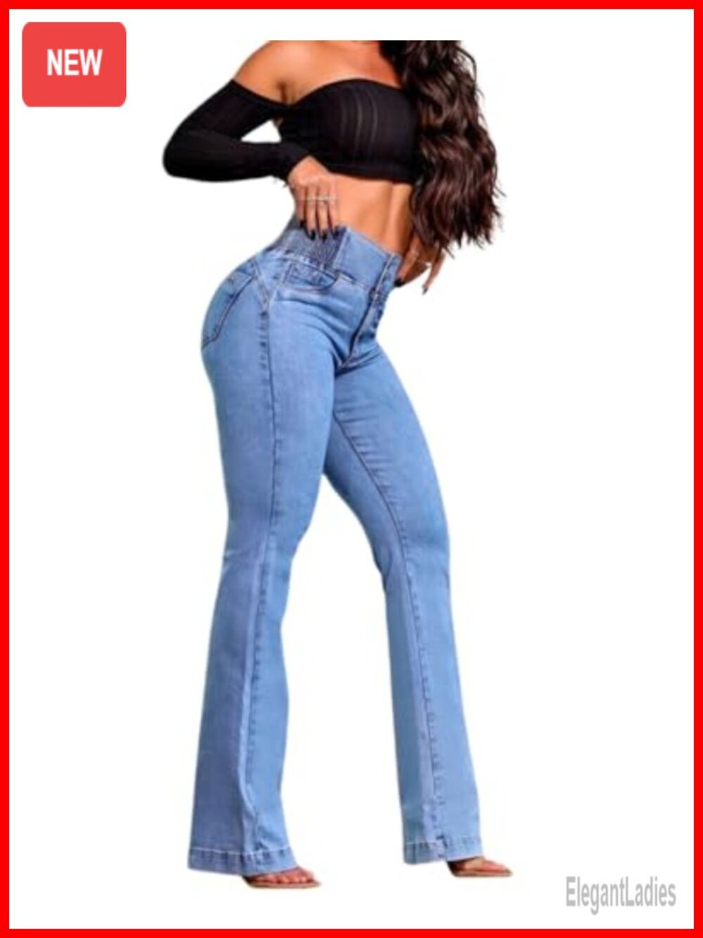 High Waisted Bootcut Jeans for Women Stretch Slim Fit Bell Bottom Flare Jeans